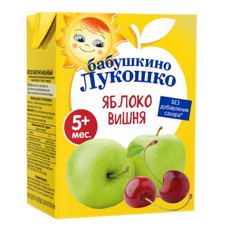Сок Бабушкино лукошко Яблоко-вишня с 5 мес 0.2 л