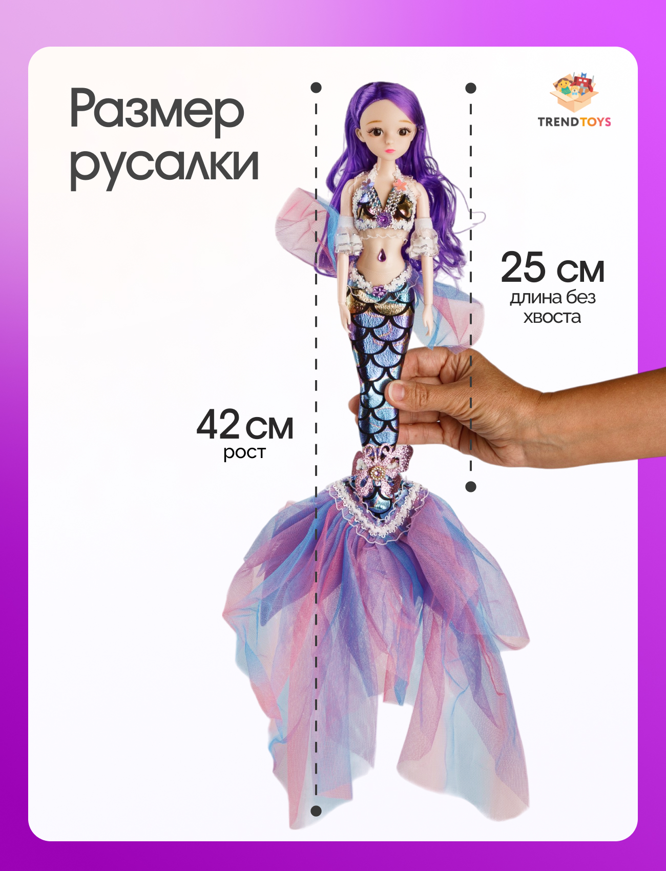 Кукла модельная TrendToys Русалка ZTN010 - фото 7