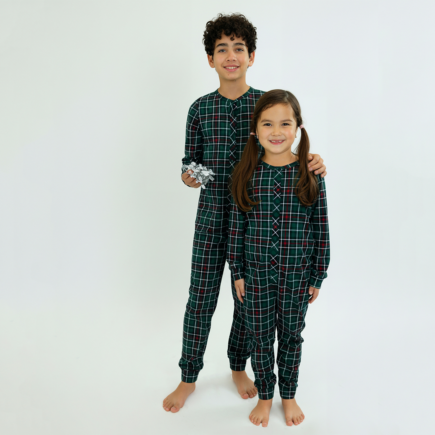 Пижама Веселый малыш 153/17/Клетка зел - фото 2