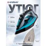 Утюг электрический ENDEVER Dеlta-234 2400 Вт керамическая подошва черный/лазурно-синий