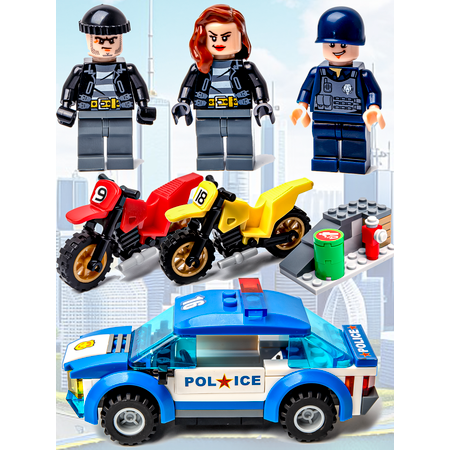 Конструктор BAZUMI City полиция с грабителями lego 161 дет.