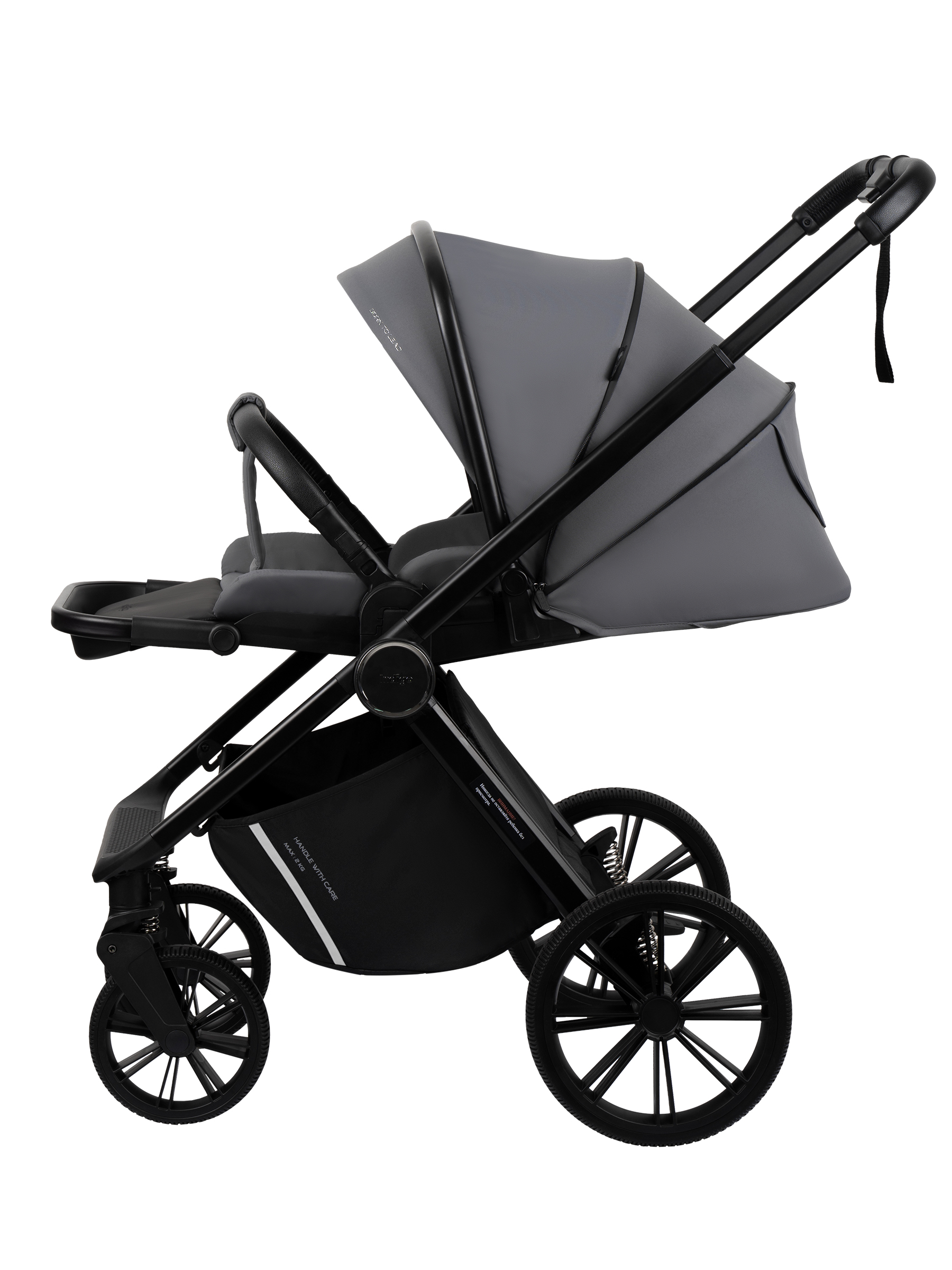 Коляска 2в1 Indigo Sting темно-серый - фото 16