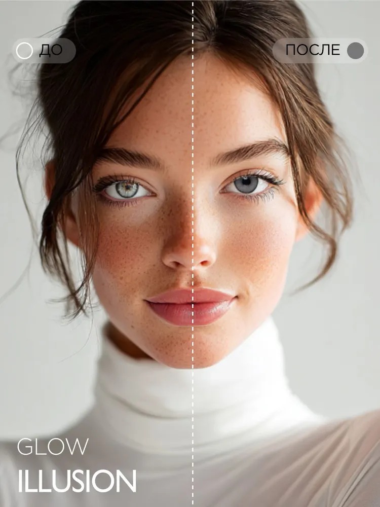 Контактные линзы ILLUSION glow grey на 3 месяца -3.50/14/8.6 2 шт. - фото 3