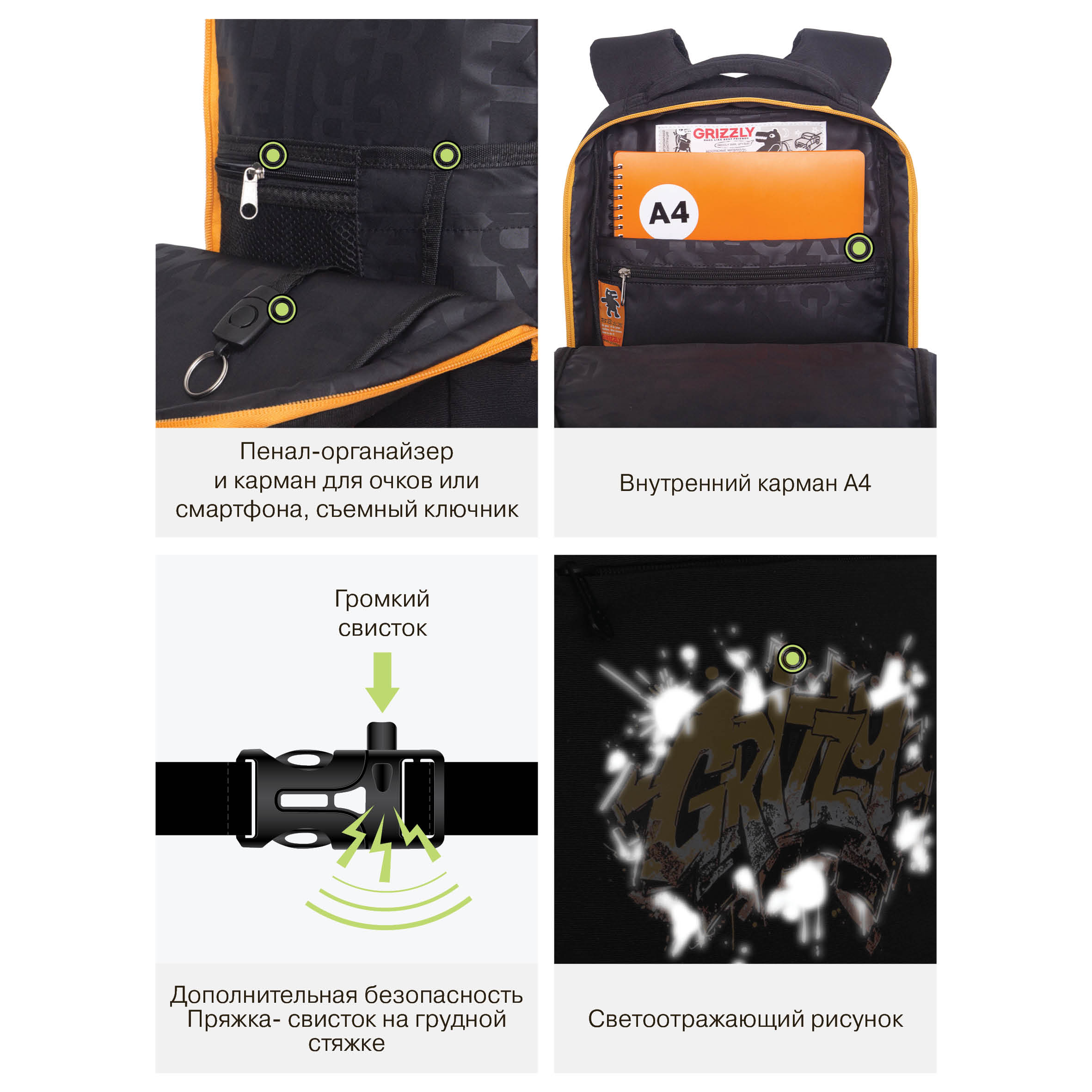 Рюкзак Grizzly для мальчика - фото 12