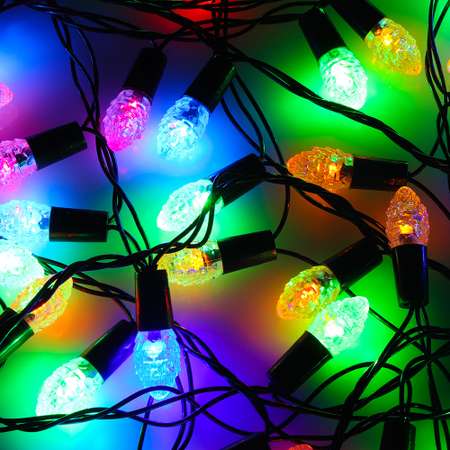 Светодиодная гирлянда Сноубум Нить с насадкой шишка 10 метров 100LED 8 режимов