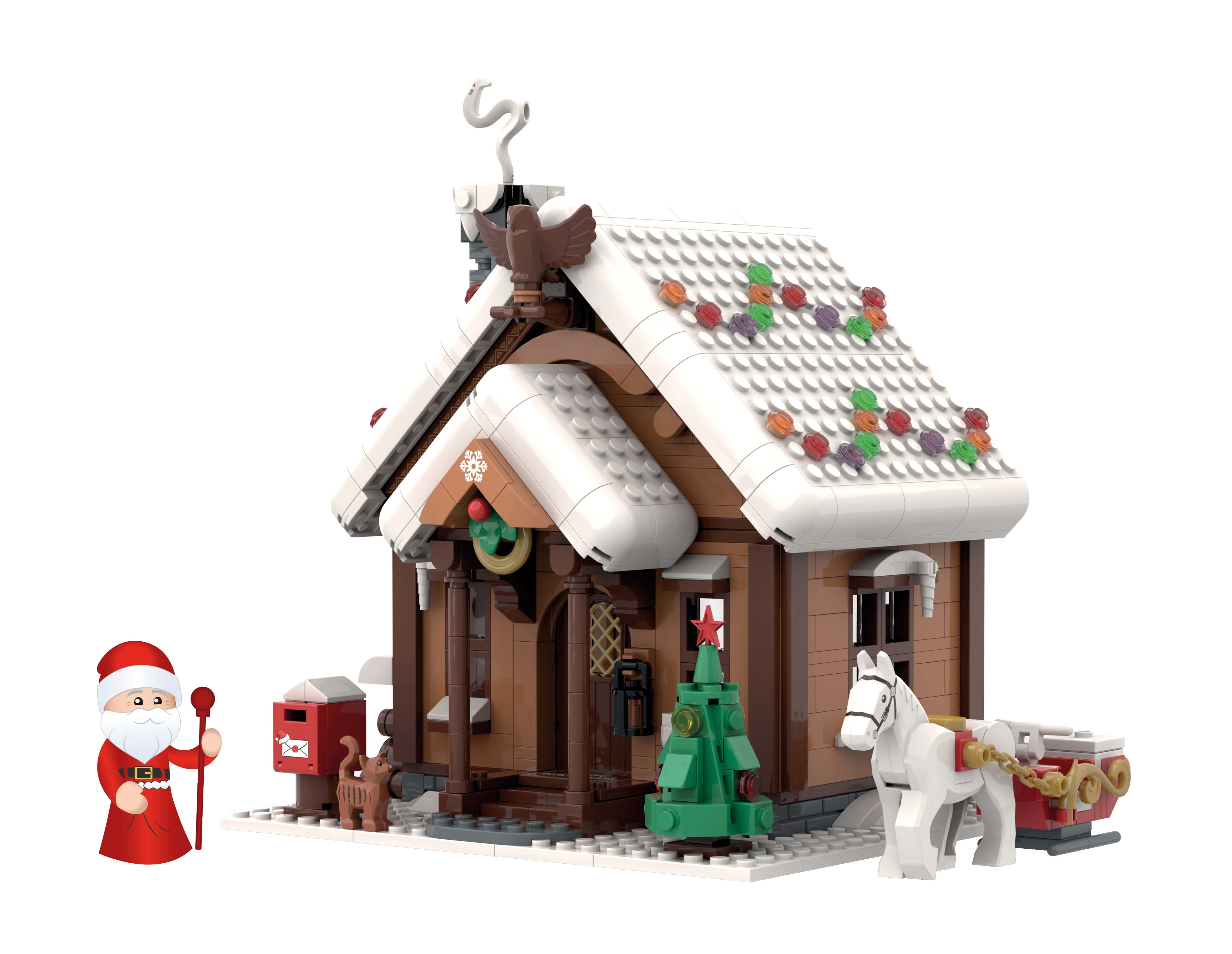 Конструктор brick labs Дом Деда Мороза 922 дет. - фото 2