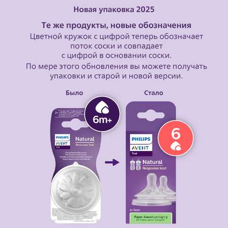 Соска Philips Avent силикон (для густых жидкостей) 2 шт.