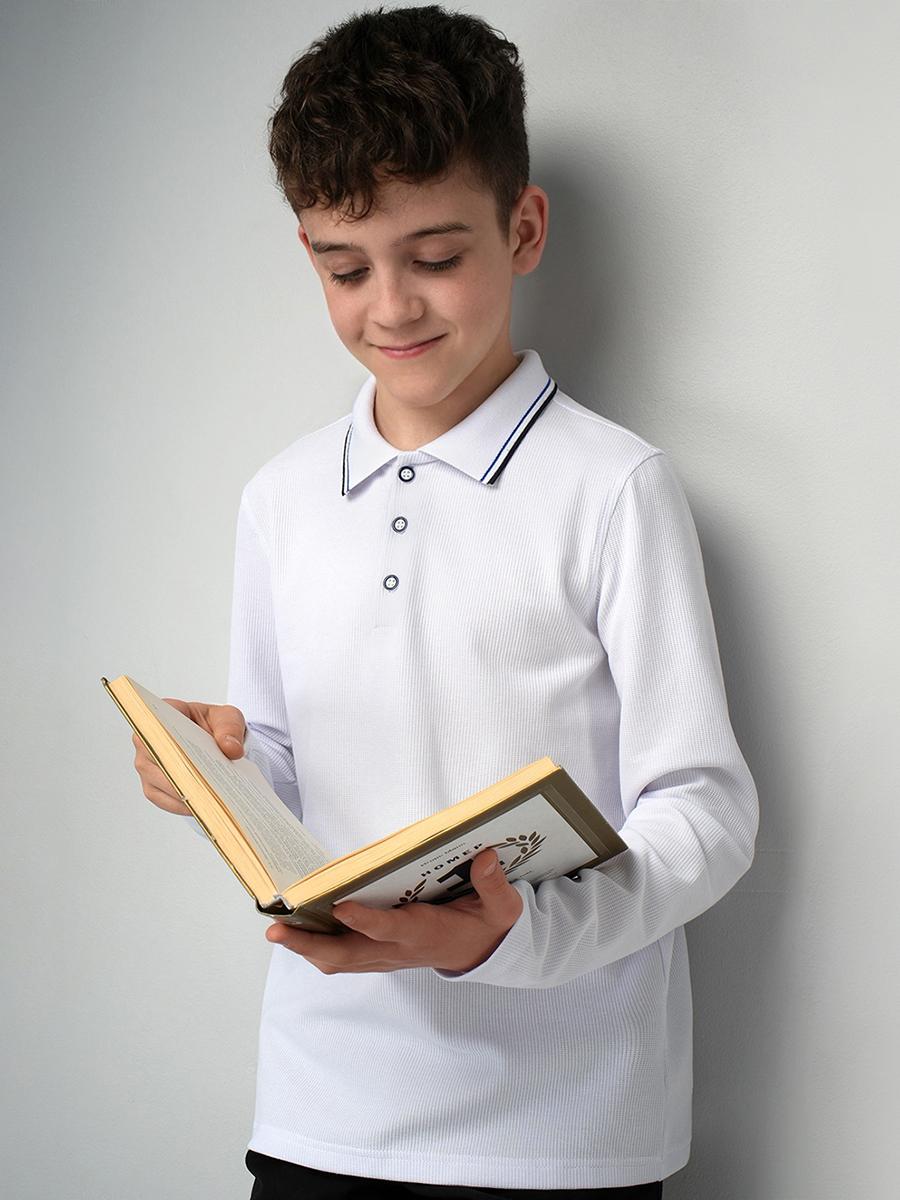 Поло HappyFox HF33118белый - фото 4