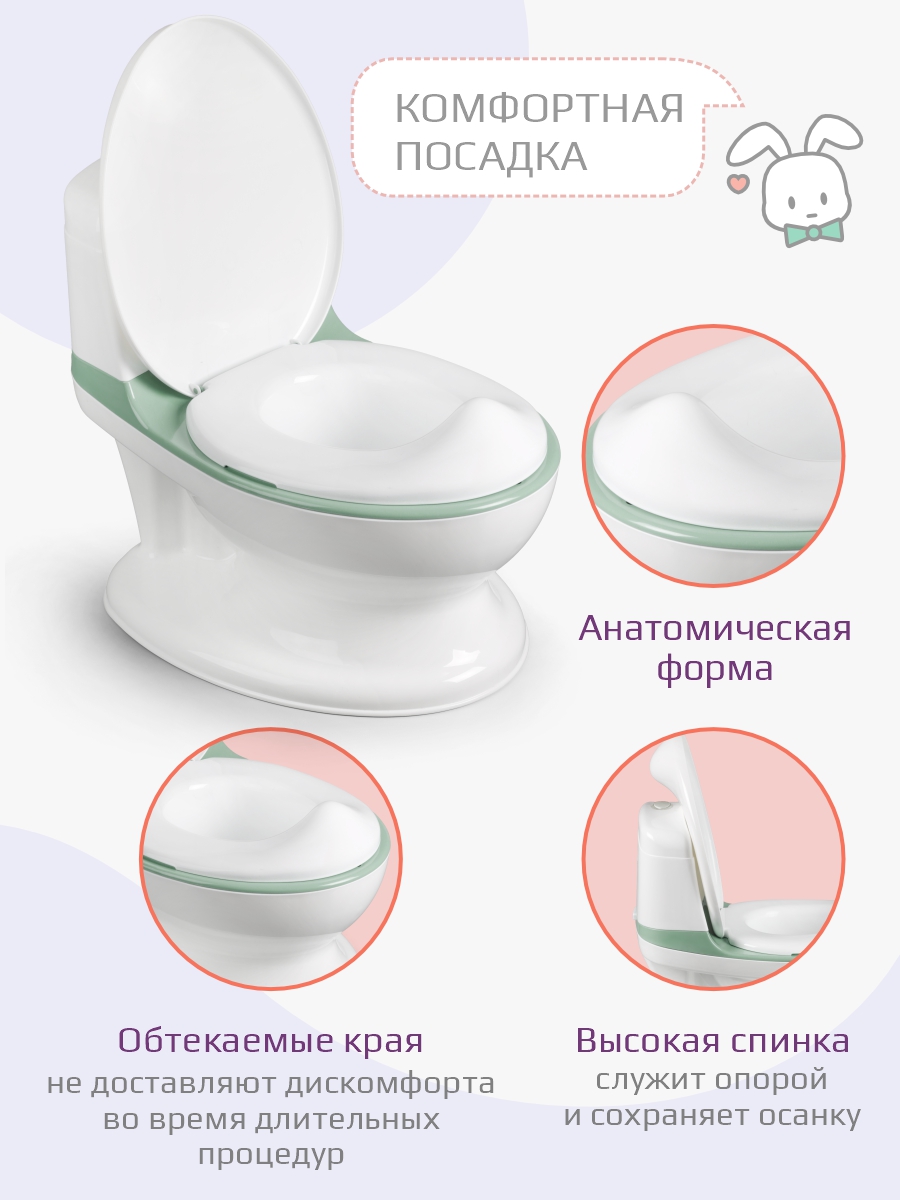 Горшок KidWick Hippo музыкальный зеленый - фото 2