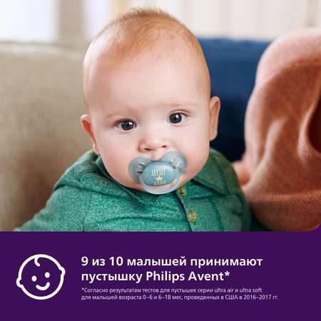 Пустышка Philips Avent ортодонтическая от 6 мес.