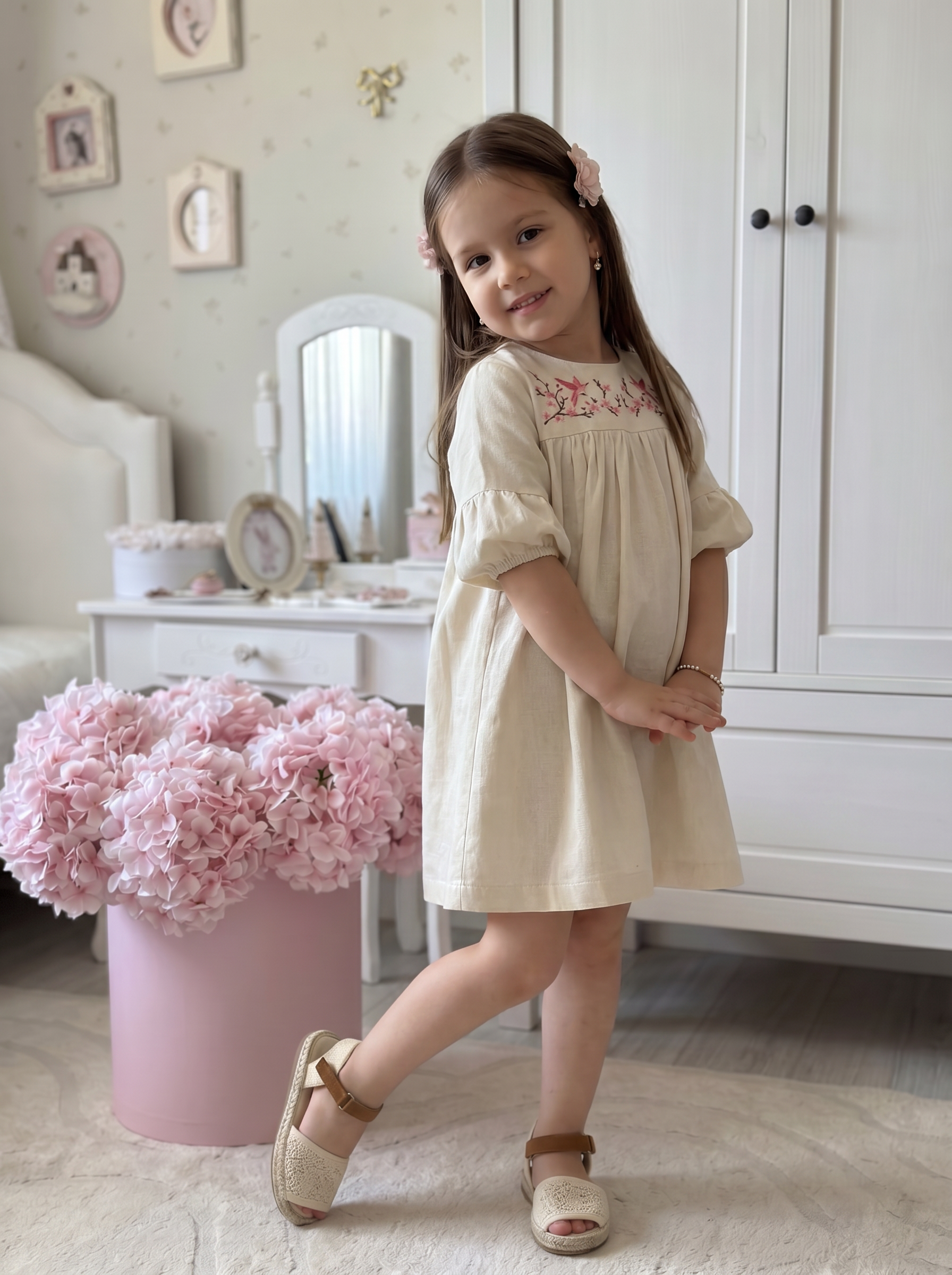 Платье Artcher kids Платье012Молочное_с_вышивкой - фото 8