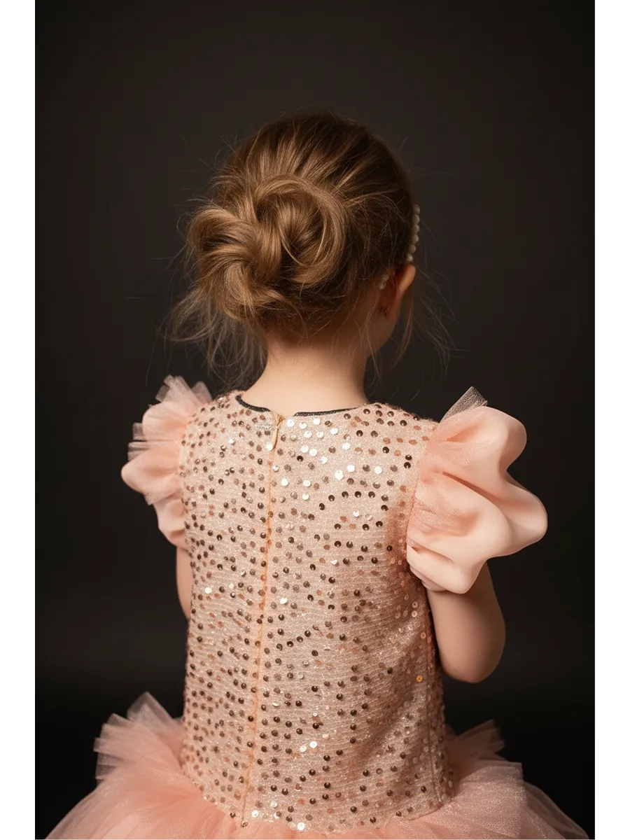 Платье Minilik Платье.Снежинка.Персик - фото 5