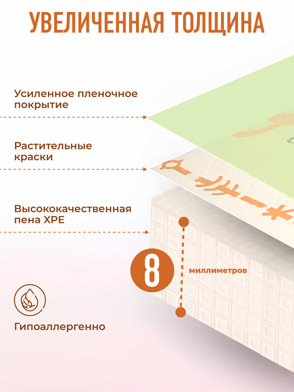 Развивающий коврик детский Mamagoods складной игровой 150х200 см - фото 10