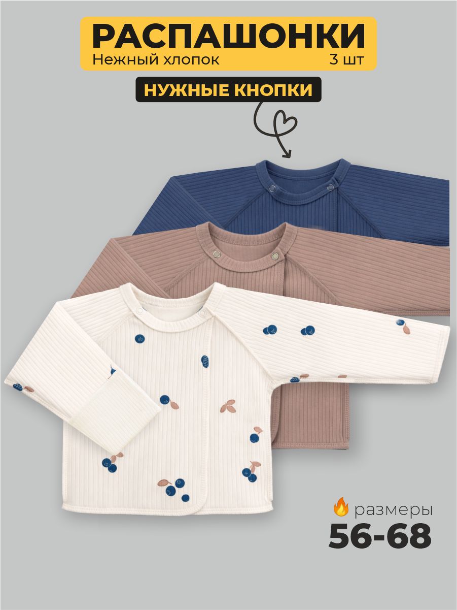Распашонка 3 шт ШВЕЙНЫЕ ИСТОРИИ распголубика - фото 2