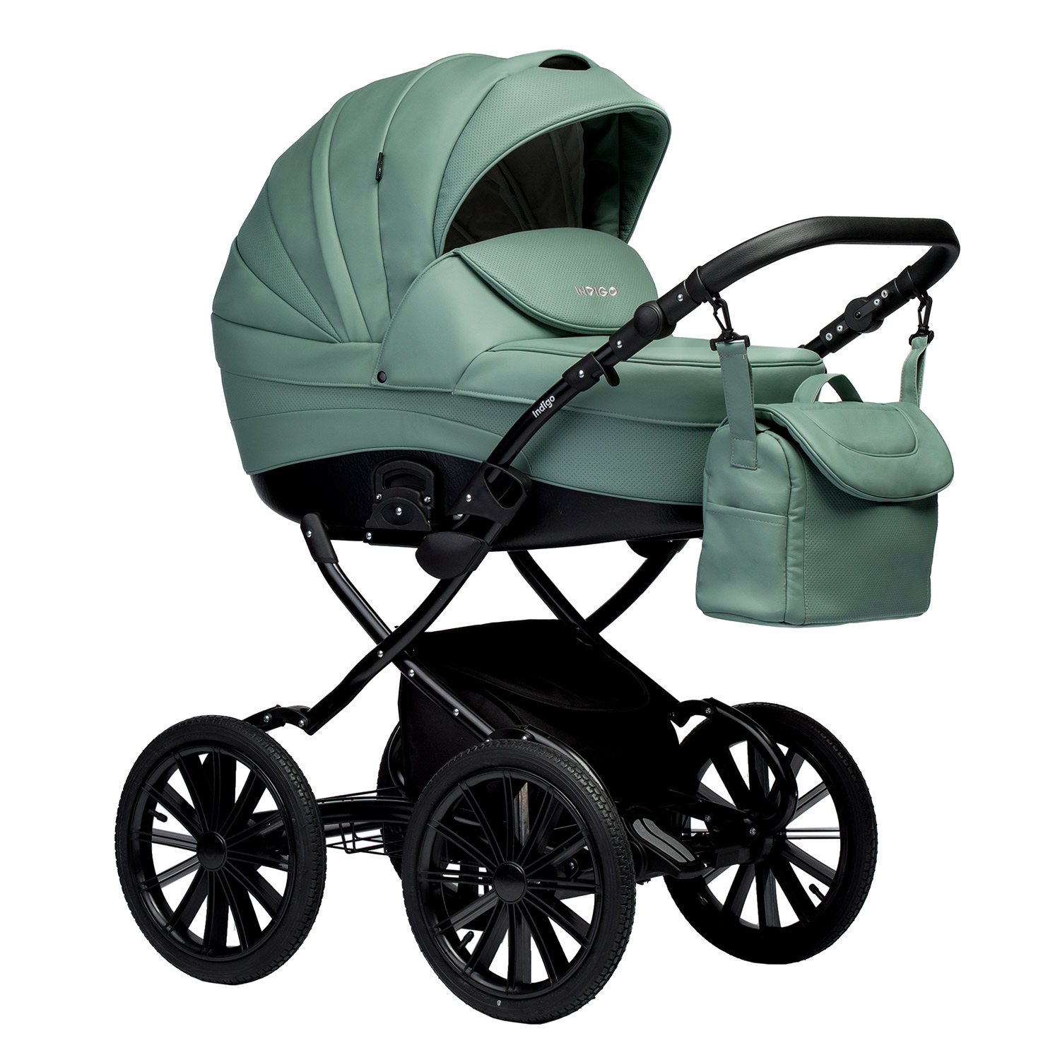 Коляска 2в1 Indigo Special Plus 05 св.-зеленый - фото 1