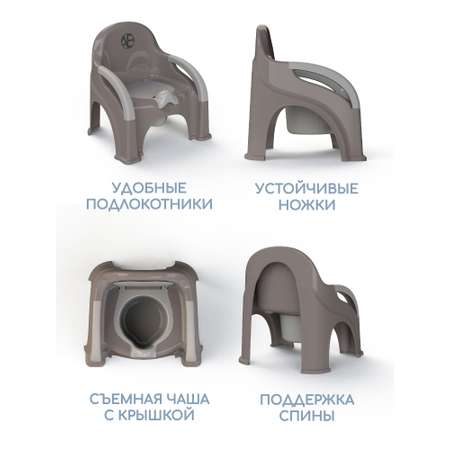 Горшок Amarobaby Baby chair стульчик серый