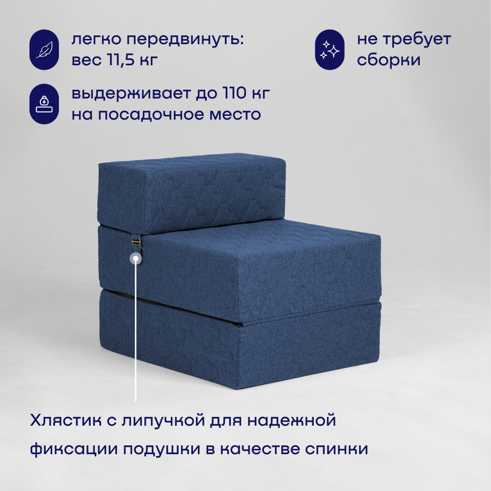 Кресло buyson BuyDream синий - фото 9