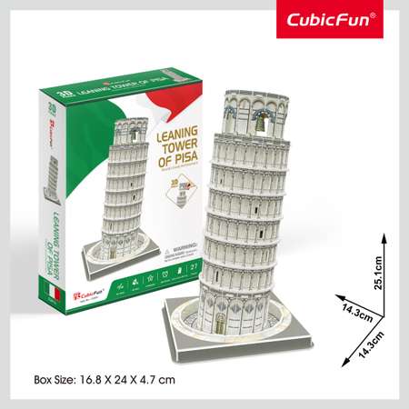 Пазл CubicFun Пизанская башня 27 деталей 3D
