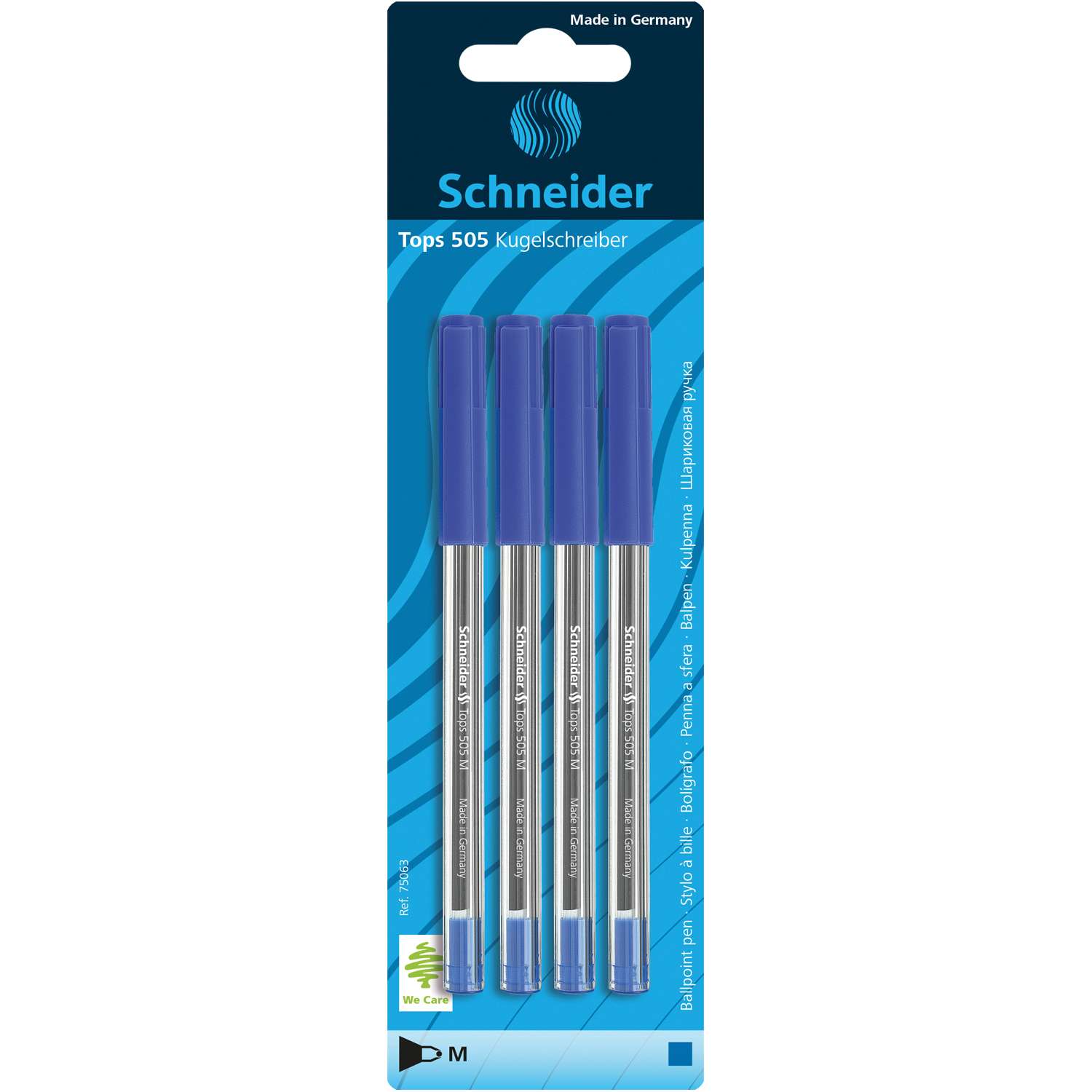 Набор шариковых ручек Schneider Tops 505 M 4шт 75063 - фото 1