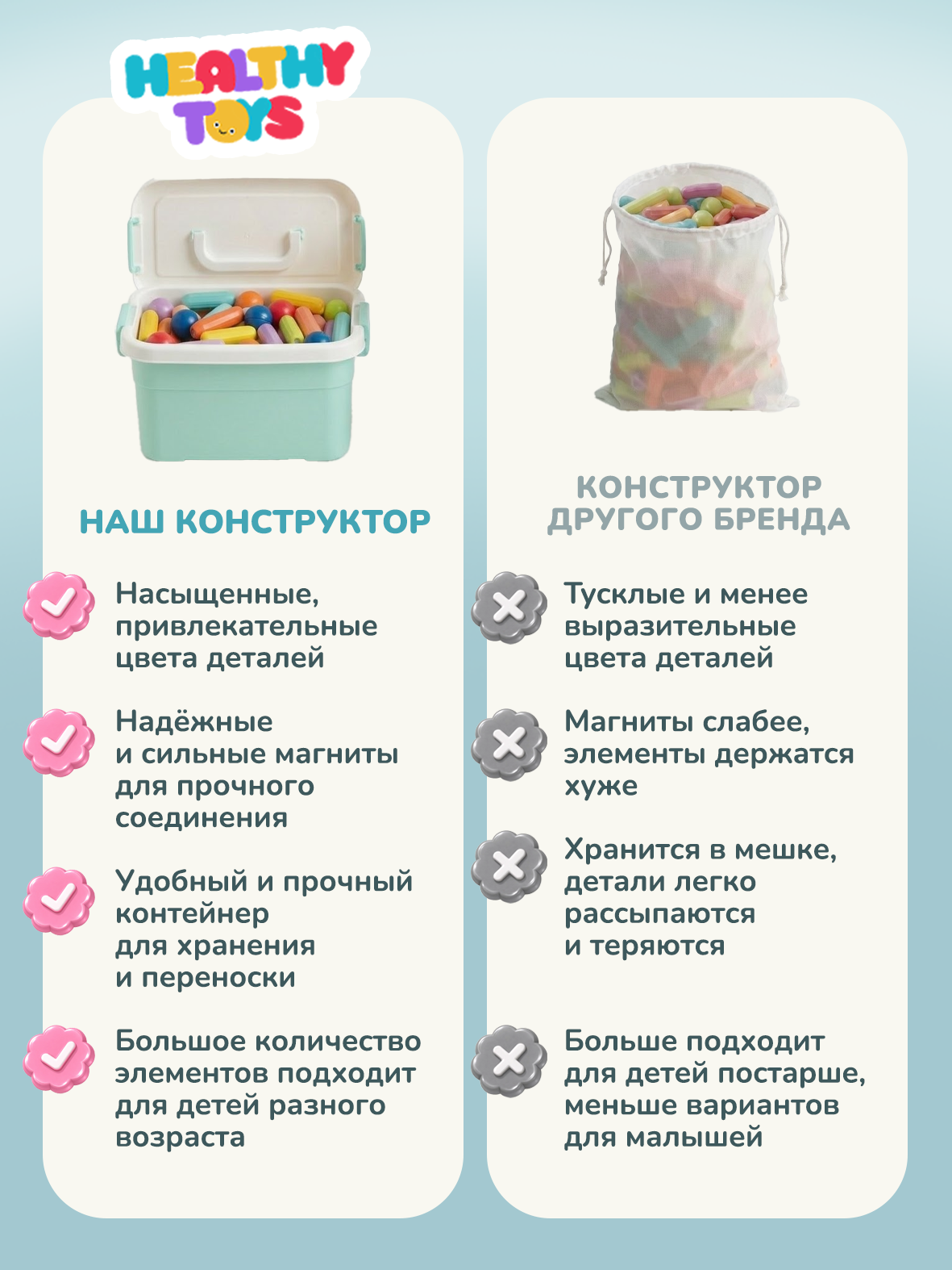 Конструктор Healthy Toys динамический 128 дет. - фото 3
