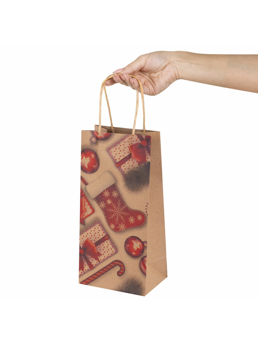 Подарочный пакет Золотая сказка новогодний для упаковки подарков - фото 7