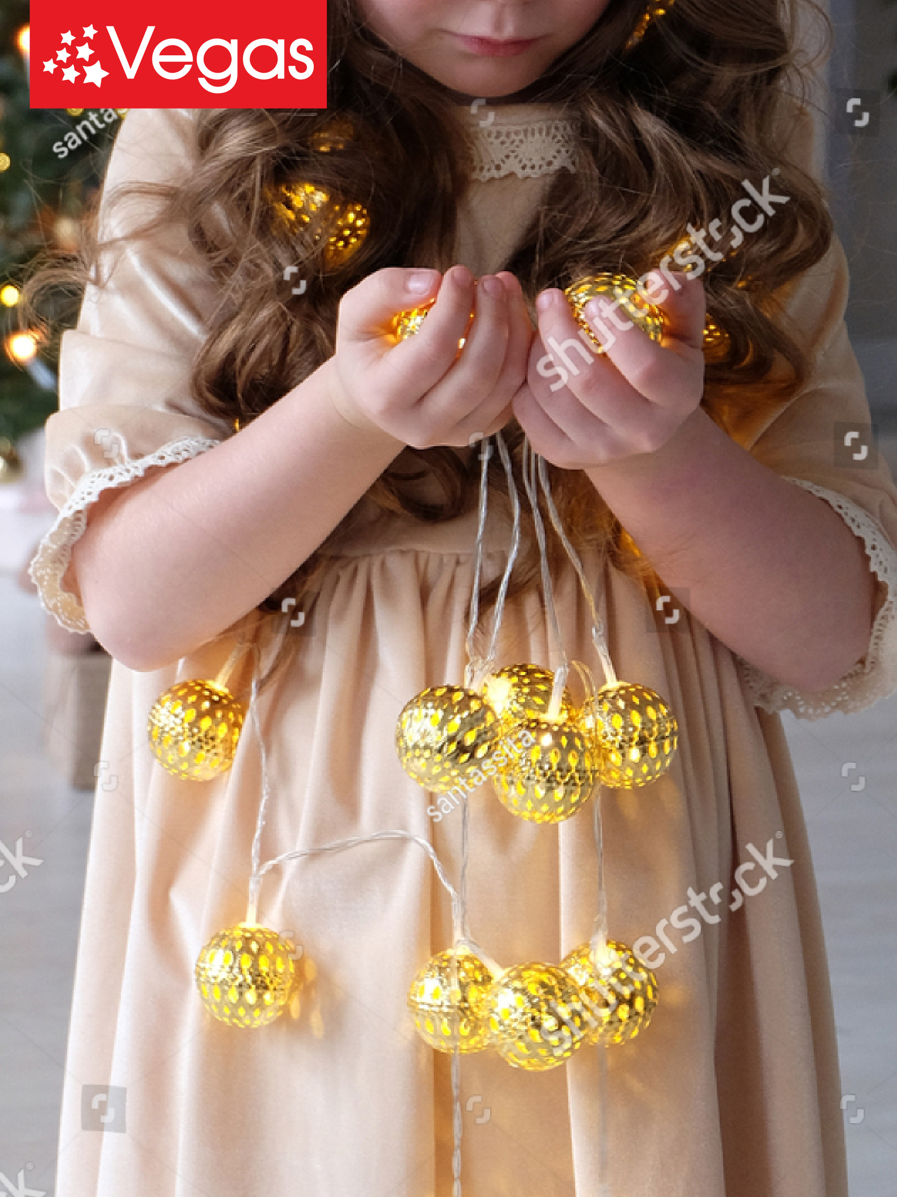 Электрогирлянда нить Vegas Металлические шары 10 теплых LED ламп прозрачный провод - фото 7