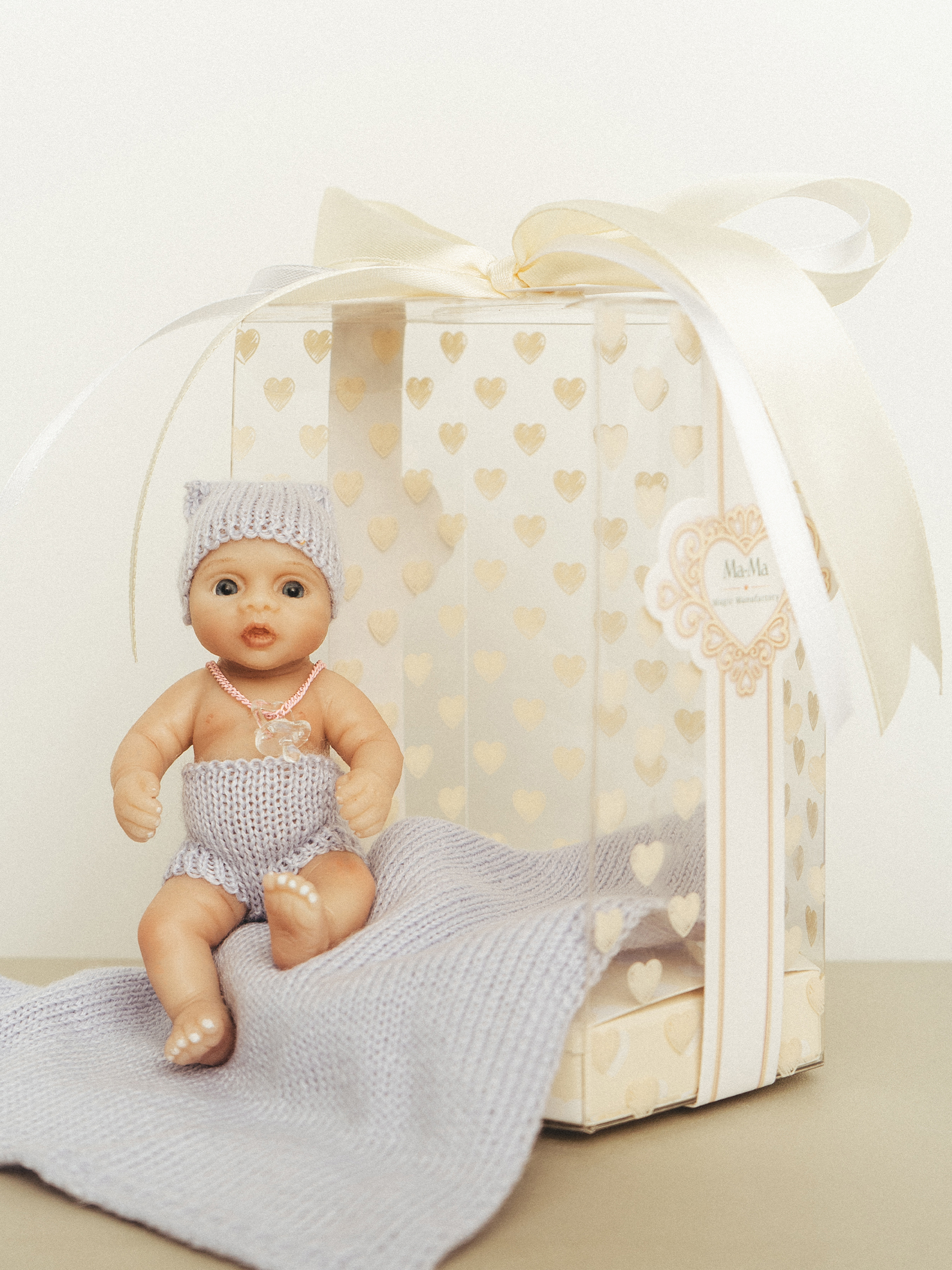 Кукла мини Magic Manufactory Magic baby Пупс Reborn голубой высота 12 см 4631165602271 - фото 5