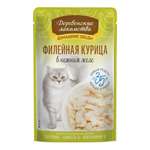Корм для кошек Деревенские лакомства 70г филейная курица в нежном желе пауч
