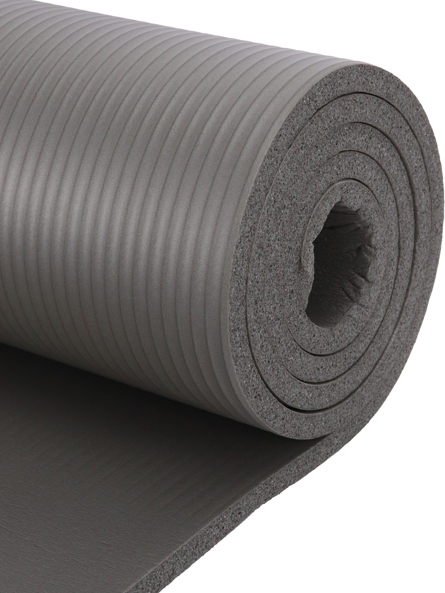 Коврик спортивный U-TURN для фитнеса и йоги серый - фото 10