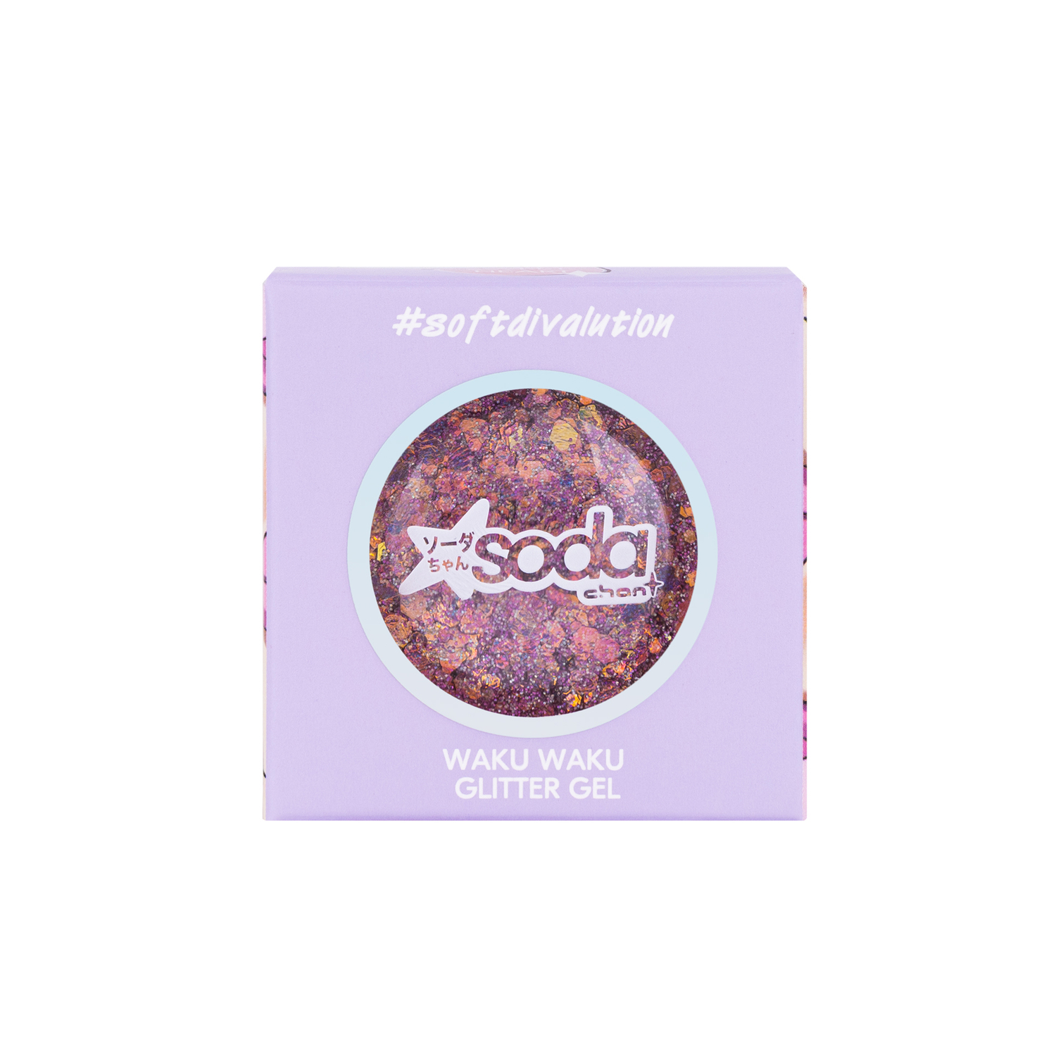 Глиттер гель для лица Soda Waku waku 001 Sweetheart 7г SODC10101 - фото 1
