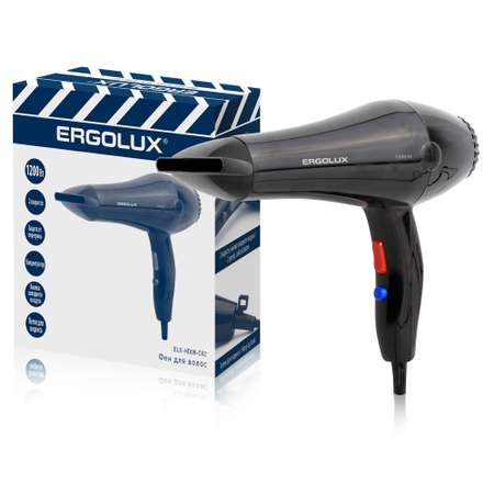 ERGOLUX ELX-HD08-C02 черный ПРОМО (фен 1200 Вт 220-240В)