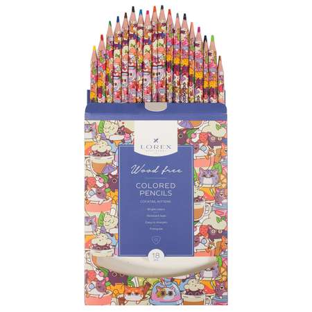 Карандаши цветные Lorex Stationery 18 шт.
