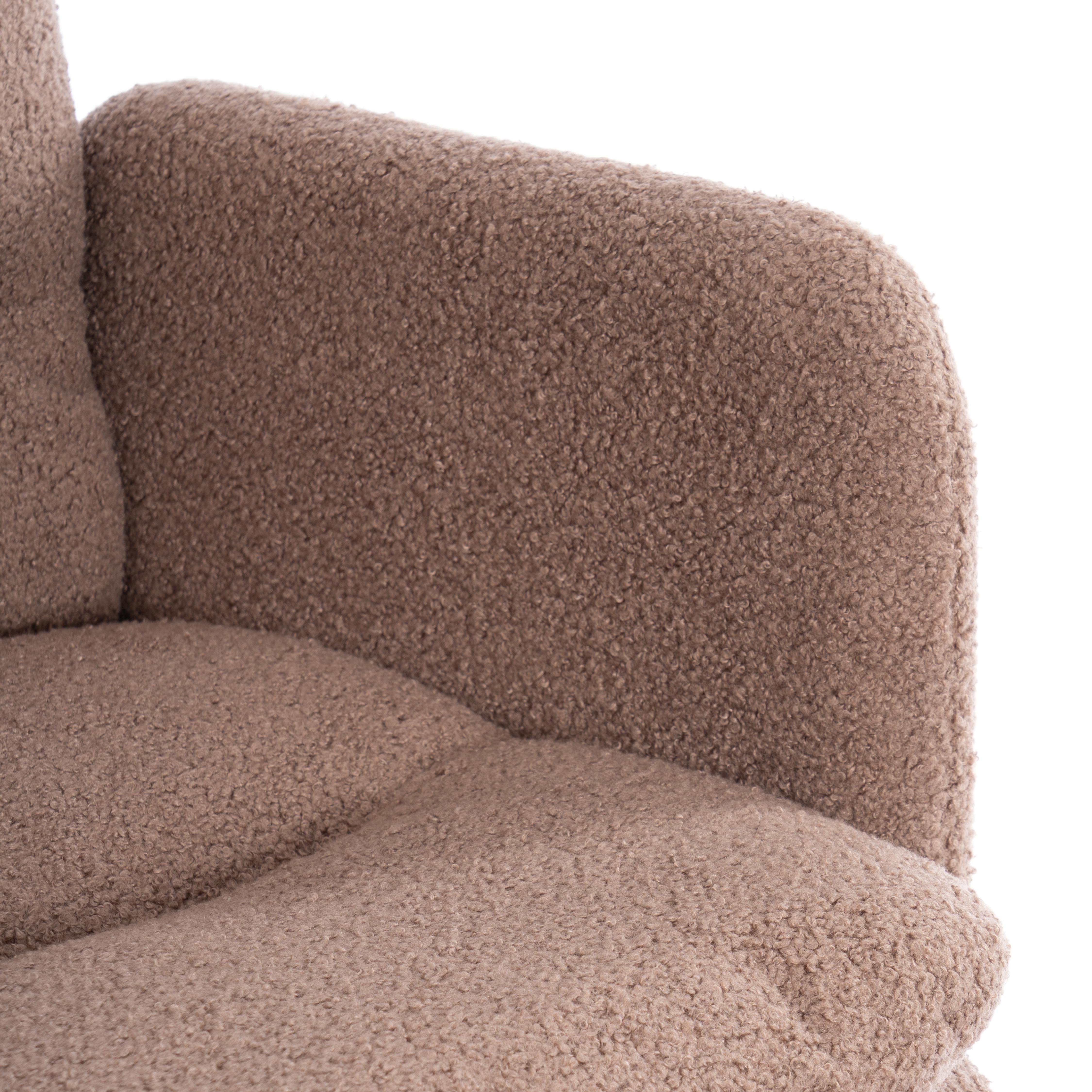 Компьютерное кресло TETCHAIR Dover хром, букле, коричневый - фото 9