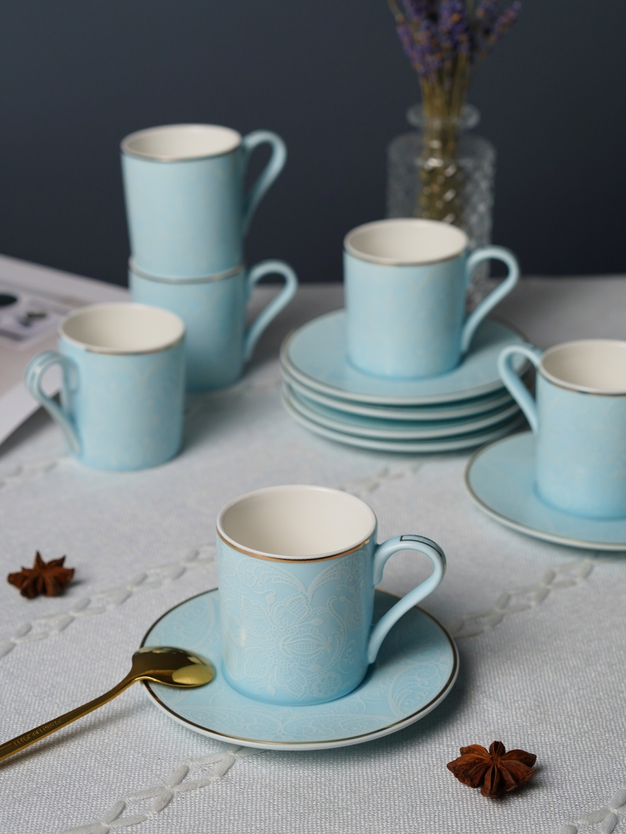 Набор кофейный Balsford 12 предметов голубой - фото 8