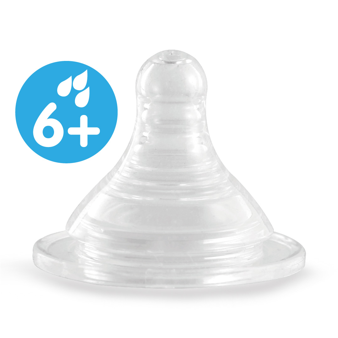 Соска для бутылочек с широким горлышком Ramili Baby BT100L быстрый поток (6+) - фото 1