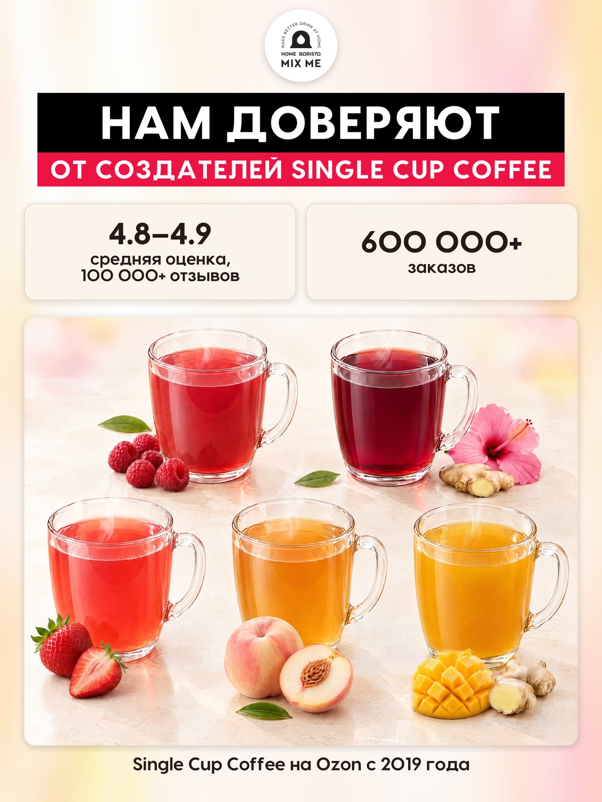 Чай фруктовый Single Cup Coffee 5 саше - фото 11