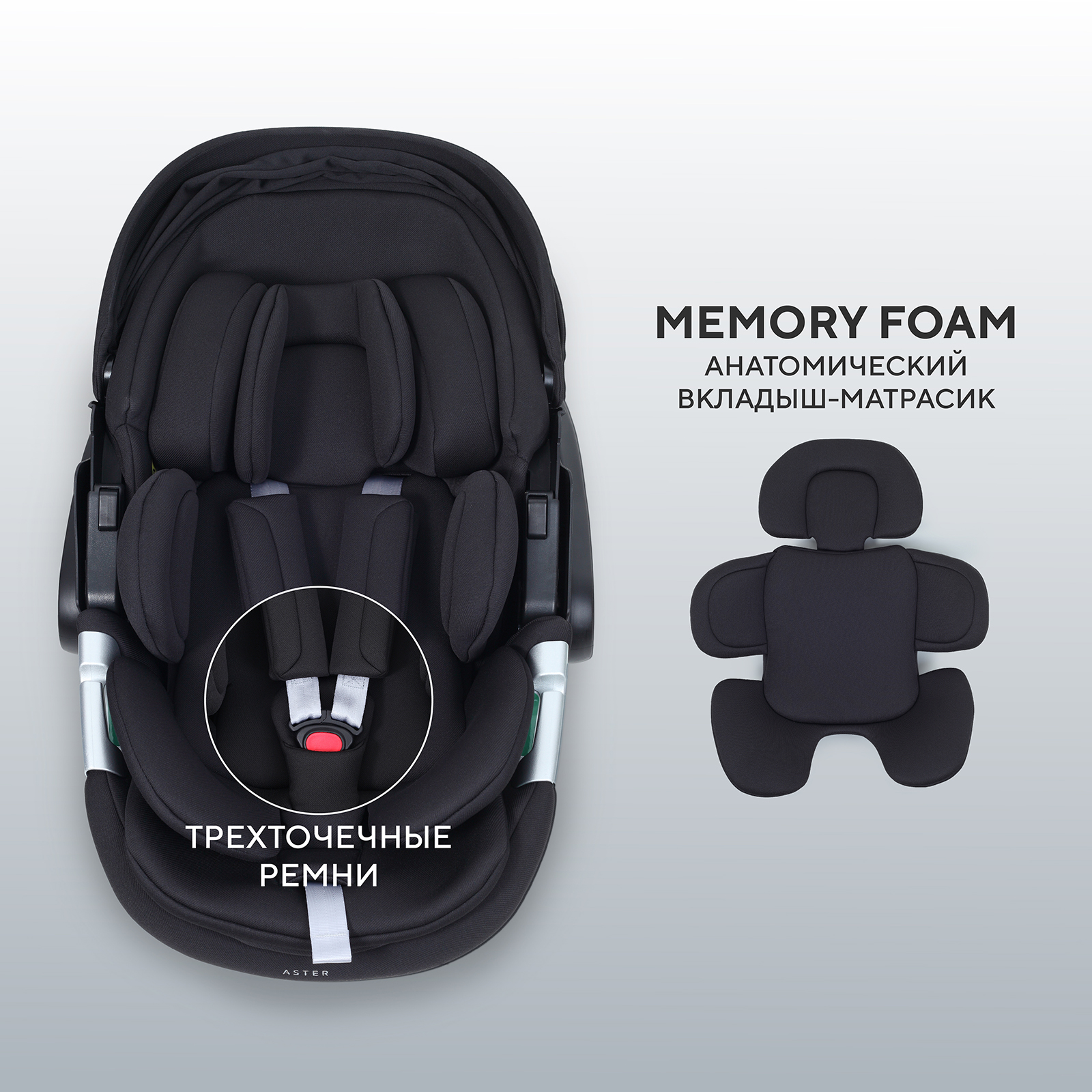 Автокресло Rant ASTER zero 0 (0 -13 кг) черный - фото 10