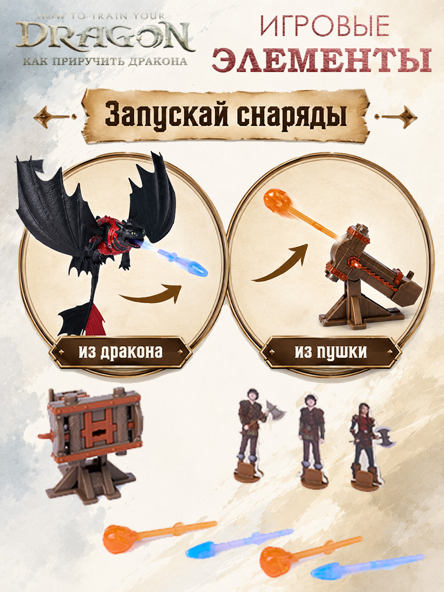 Игровой набор Как приручить дракона How to Train Your Dragon Тренировочная арена 9 предм. - фото 5