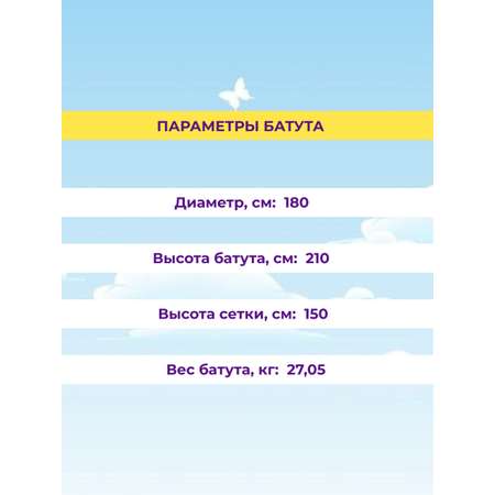 Батут NATIONAL TREE COMPANY с лестницей и внутренней сеткой черный 180 см