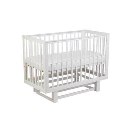 Детская кроватка Polini kids прямоугольная, продольный маятник (белый)
