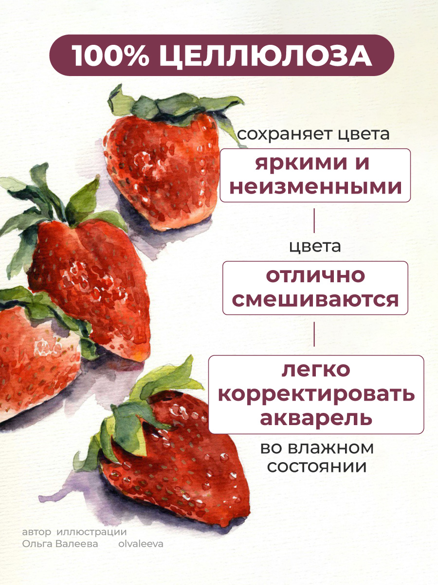Художественная бумага Малевичъ для акварели 16 лист. - фото 5