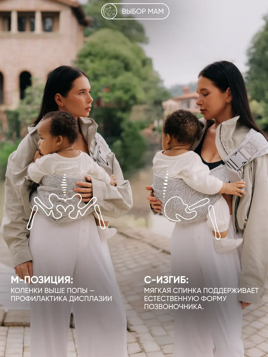 Переноска для новорожденных Timikbaby Слинг серый - фото 5