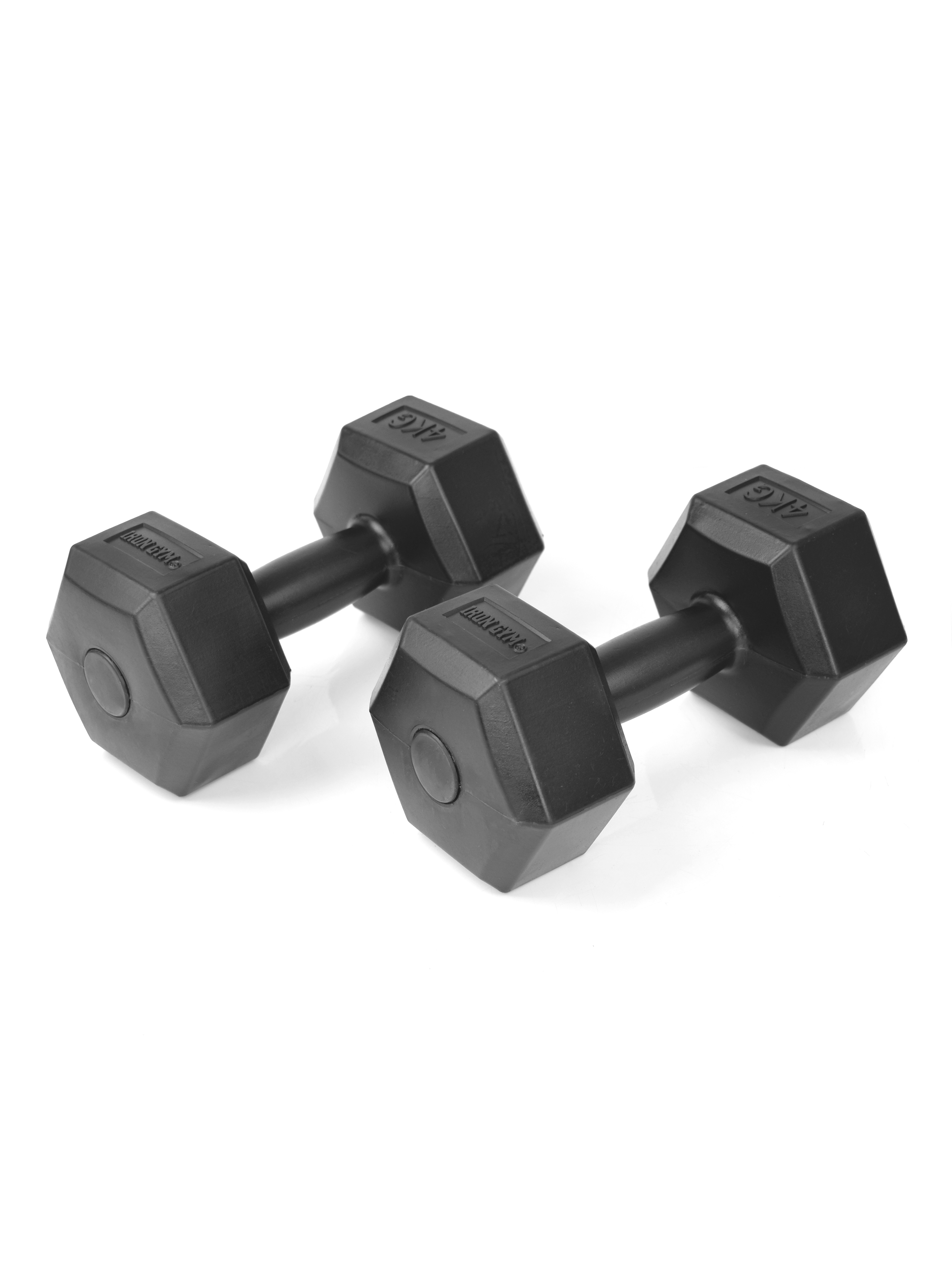 Гантели виниловые IRON GYM, 4 кг х 2 шт, черные - фото 5