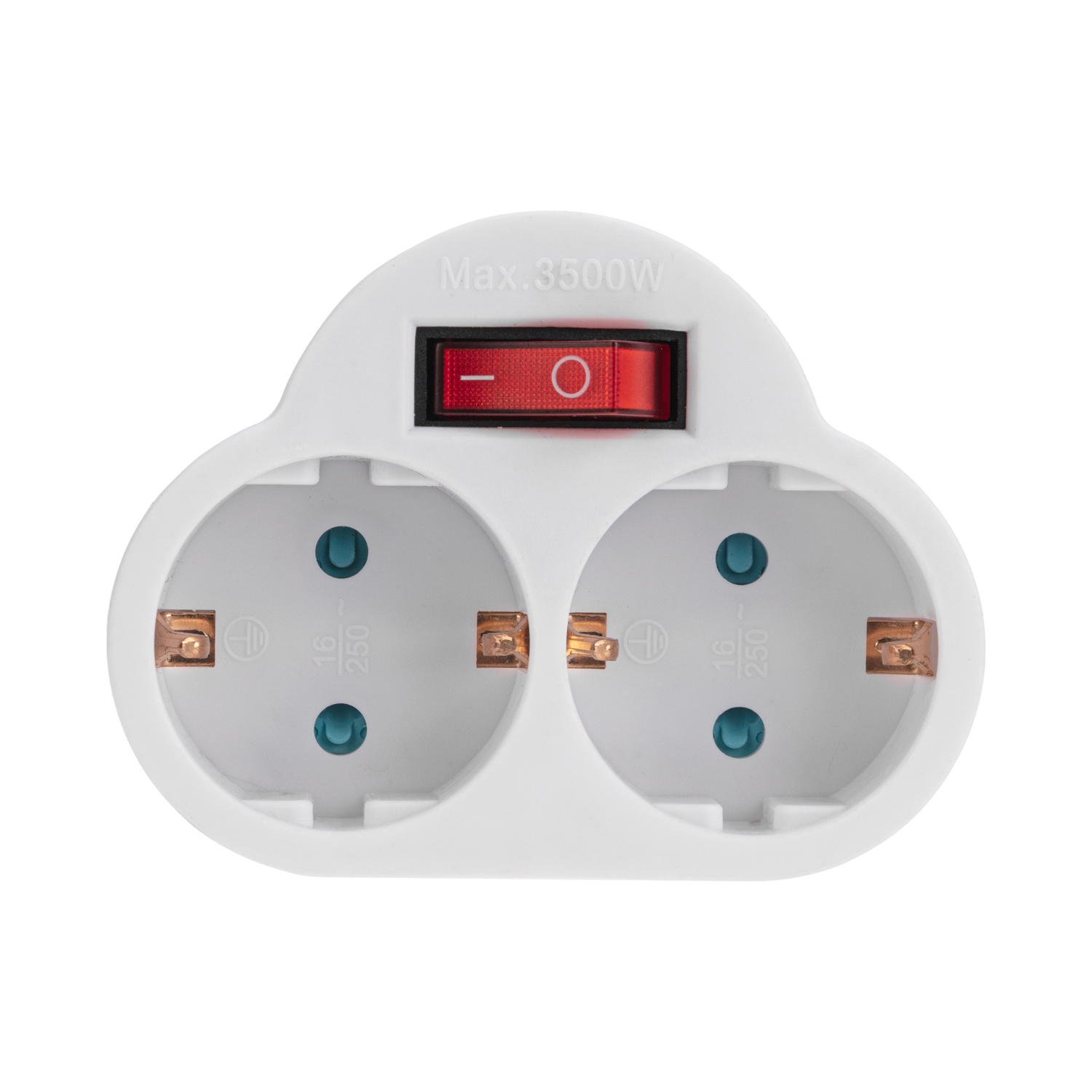 Двойник электрический REXANT 16 А с выключателем и защитными шторками белый - фото 9