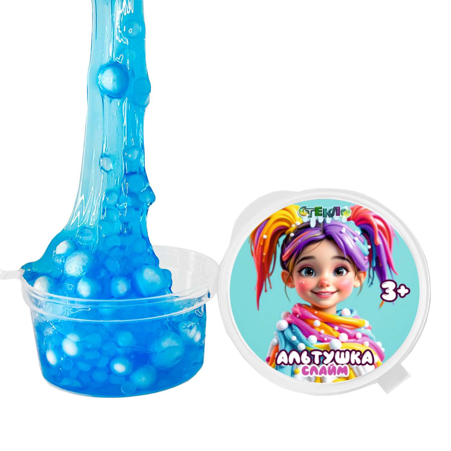 Игрушка-антистресс Слайм Стекло слайм Wow с шариками 50г в ассортименте - фото 2