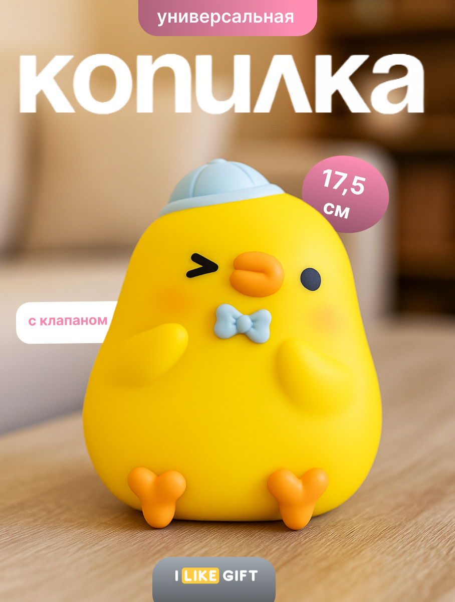 Копилка пластиковая iLikeGift Утенок - фото 1