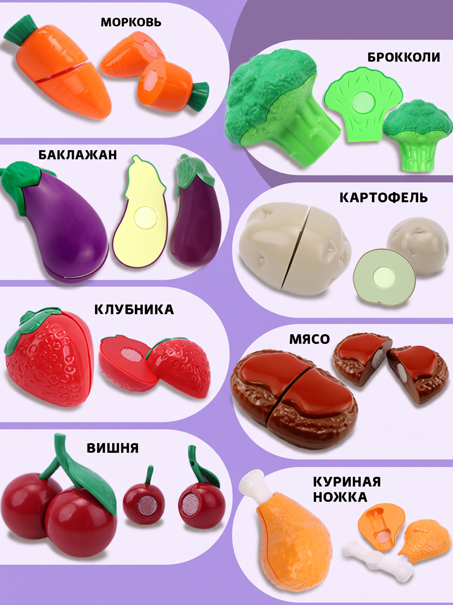 Игрушка TIPTOPOLIS продукты на липучках 25 предм. - фото 5