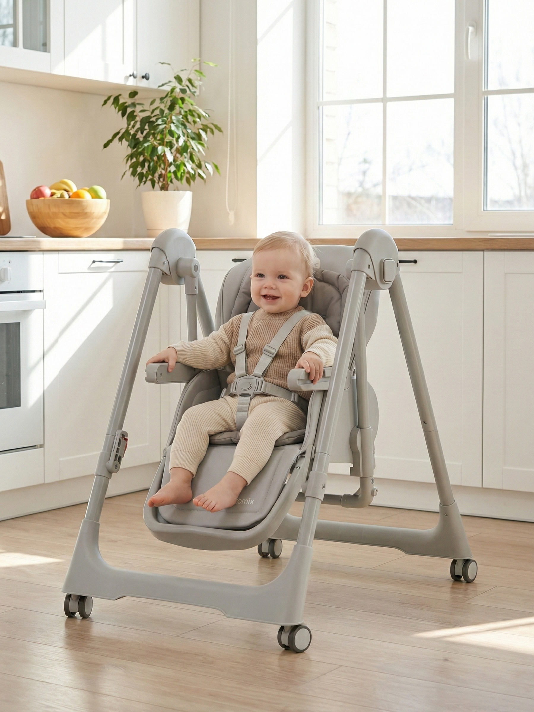 Стульчик для кормления Tomix Winky серый - фото 17