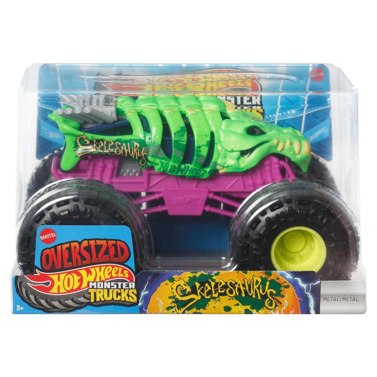 Монстр-трак Hot Wheels Skelesaurus 1:24 FYJ83/JMT09 - фото 5
