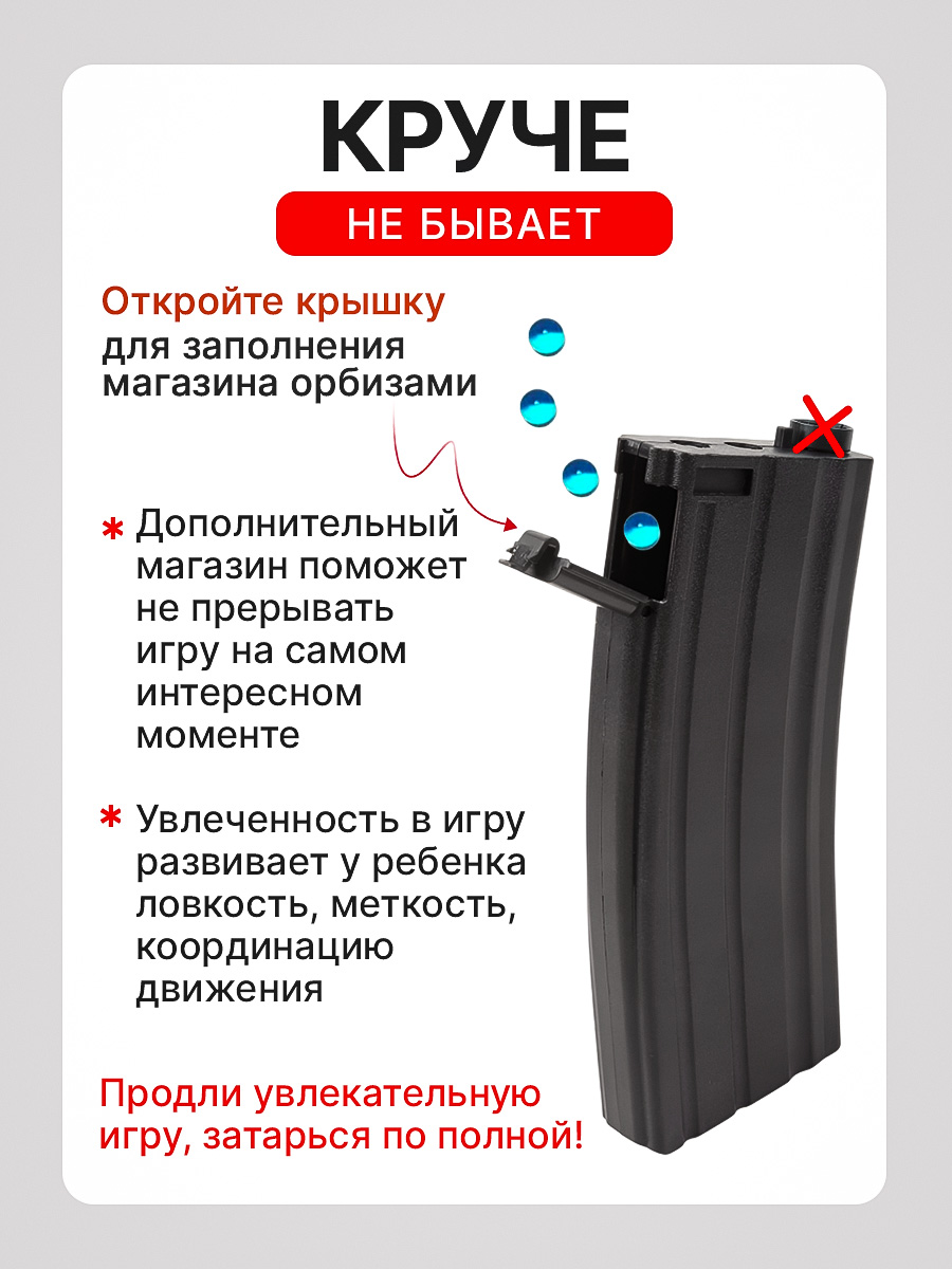 Комплектующее для игрушечного оружия RUSHGAN Магазин к автомату MCX - фото 2